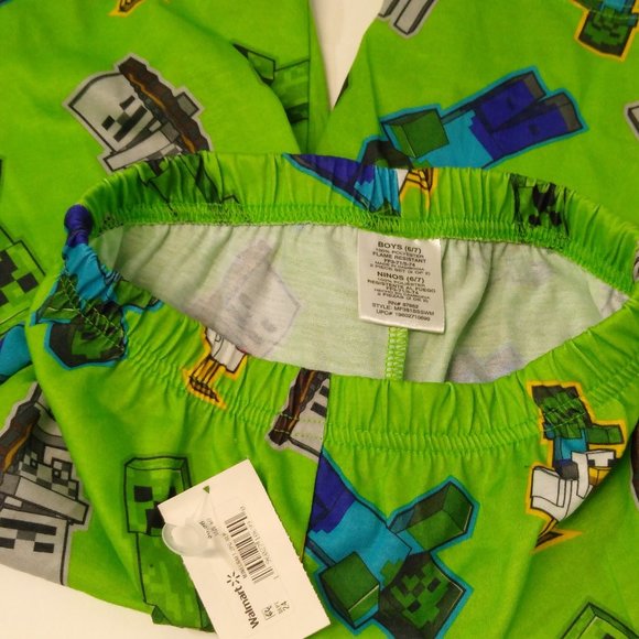 Minecraft Boys Print Lounge Pajama Bottom (Size 6/7) Comfortable Colorful NWT - Picture 4 of 4